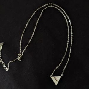 Trendy triangle sterling silver necklace
